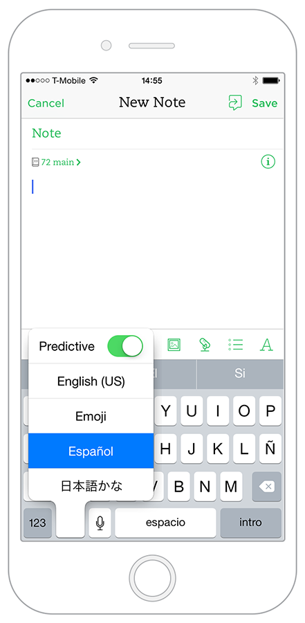 iOS change keyboard language