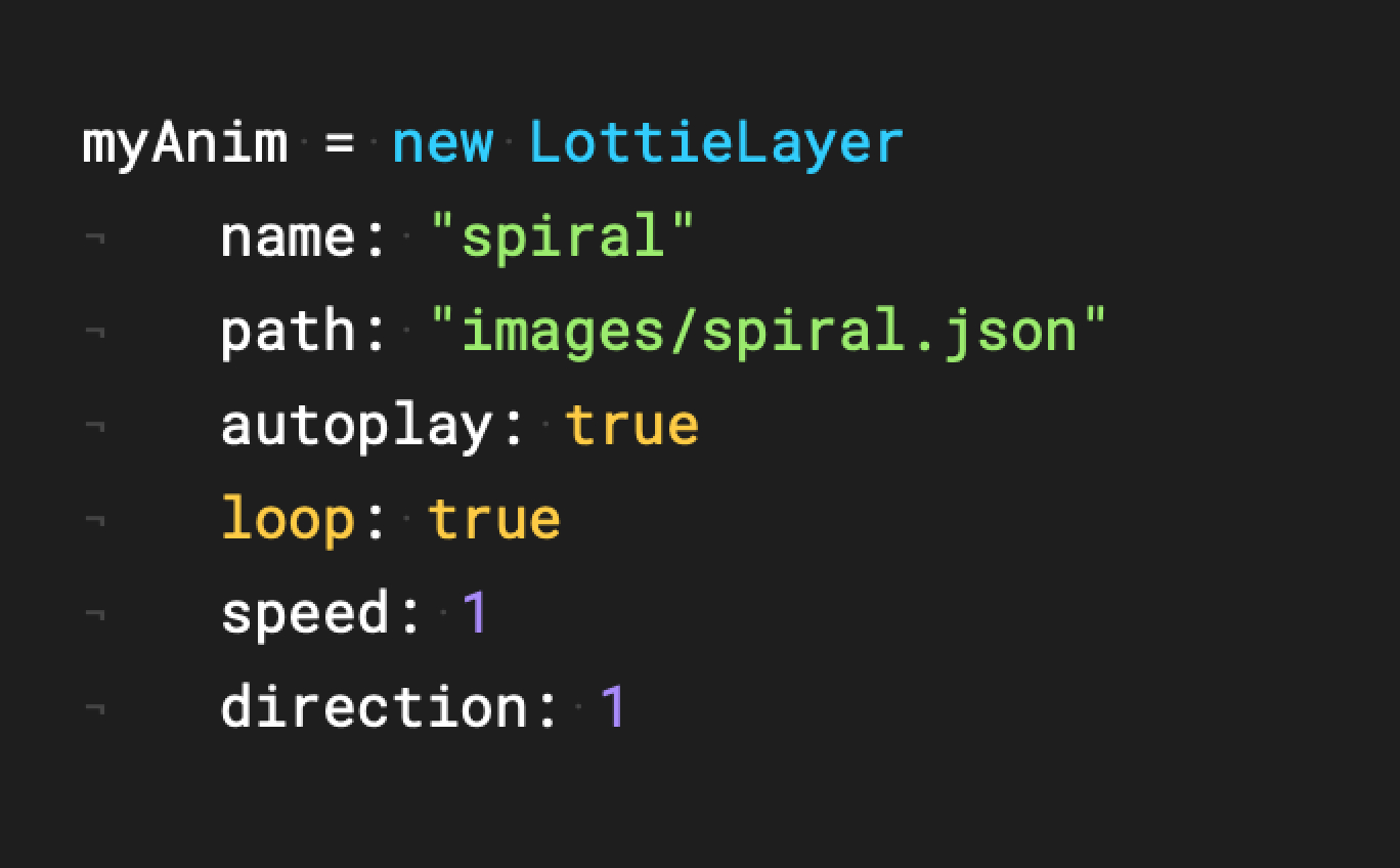 Example of Lottie for Framer