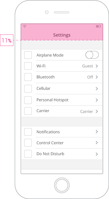 Spacing on iPhone
